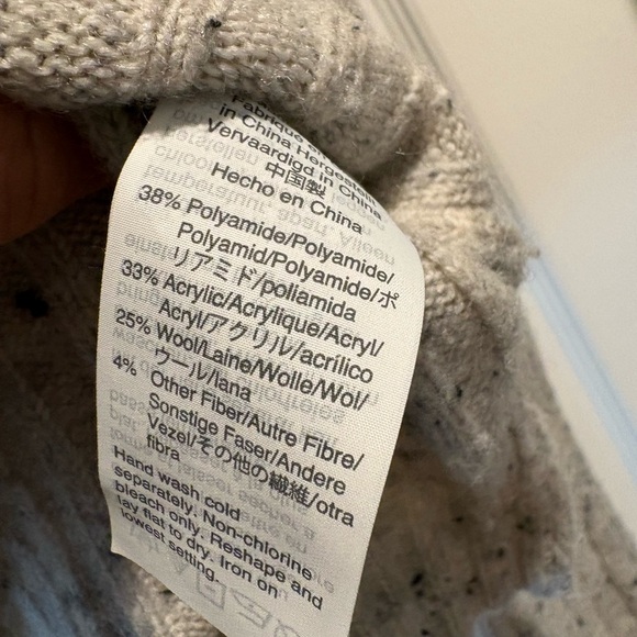 Madewell Light Gray Speckled Turtleneck Sweater - Picture 3 of 3